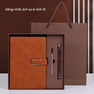 Hộp quà tặng sổ da, bút ký tên – Set quà cho nữ sinh nhật, lễ tốt nghiệp