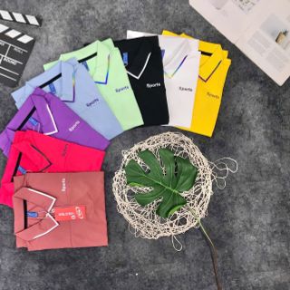 Áo cổ nữ thể thao chất 1 da