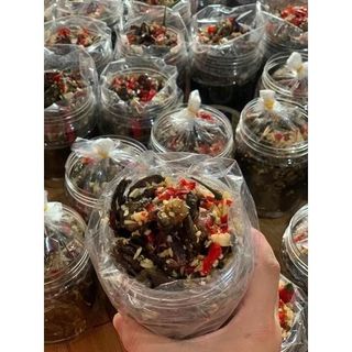 Mắm Ba Khía Cà Mau hủ 500gr - Chỉ tính Mắm Ba Khía, không tính nước - Trộn Sẵn Tỏi, Ớt Loại Con To Vừa Ăn Thơm Ngon. Nước Sốt Gia Vị