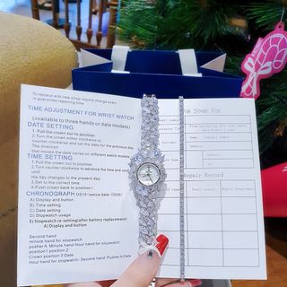 SET ĐỒNG HỒ NỮ CHÍNH HÃNG FUNMEI F2053 ĐÍNH XOÀN KÈM DÂY CHUYỀN FULLBOX