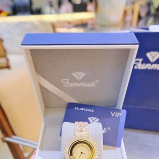 ĐỒNG HỒ NỮ CHÍNH HÃNG NHẬP CHÍNH NGẠCH FUNMEI F2164 ĐÍNH PHA LÊ FULLBOX  HOÁ ĐƠN