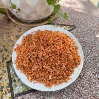 Tép khô, tép riu loại nhỏ, vị mặn, dùng nấu Bún riu