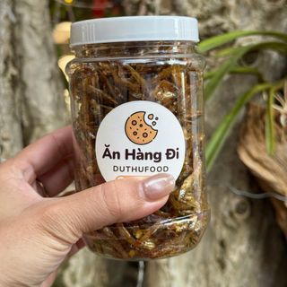 Cá cơm sê san rim tỏi ớt cay mặn vừa ăn, giòn, thơm, ngon, đưa cơm, có thể ăn vặt - hũ 200gr