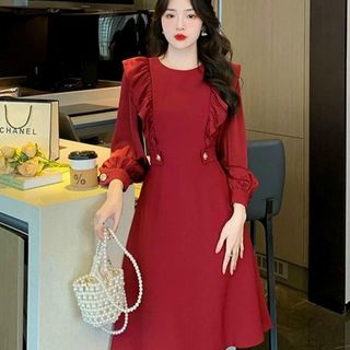 Đầm trung niên bigsize cao cấp dự tiệc sang trọng thiết kế dáng suông đẹp A11