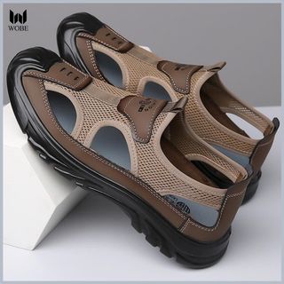 Mùa Hè Thoáng Khí Nam Baotou Dép Lưới Rỗng Lỗ Giày Ngoài Trời Chống Trơn Trượt Nhẹ Thể Thao Giày Đi Biển GN08