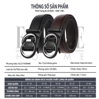 Thắt lưng nam cao cấp da PU bản nhỏ thời trang hàn quốc TL03 Titan