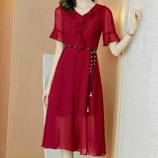 Đầm trung niên cho mẹ bigsize cao cấp dự tiệc sang trọng thiết kế dáng suông đẹp A09 Nữ Dress Women