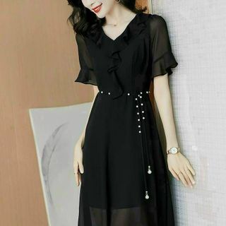 Đầm trung niên cho mẹ bigsize cao cấp dự tiệc sang trọng thiết kế dáng suông đẹp A09 Nữ Dress Women