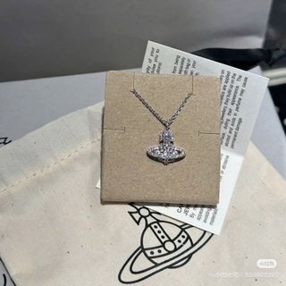 DÂY CHUYỀN SIÊU CẤP VIVIENN MẶT ORB ĐÍNH ĐÁ 3D FULLBOX