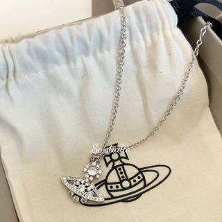 DÂY CHUYỀN SIÊU CẤP VIVIENN MẶT ORB ĐÍNH ĐÁ 3D FULLBOX