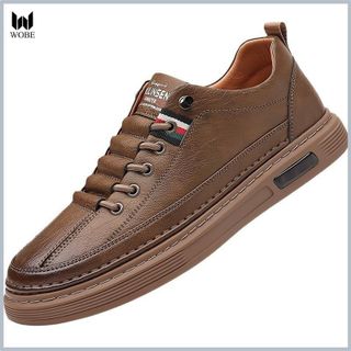 Giày da nam cao cấp phong cách công sở thiết kế dây cột hàn quốc - GN01