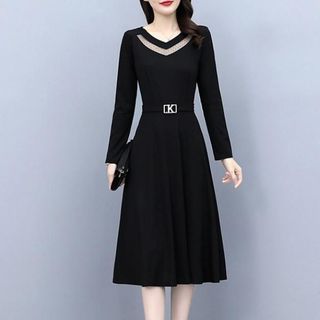 Đầm trung niên sang trong dự tiệc cho mẹ bigsize phong cách Hàn Quốc dáng suông cao cấp đẹp MD03 Nữ Dress