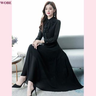 Váy trung niên cho mẹ sang trọng bigsize cao cấp dự tiệc thiết kế dáng xòe HN20