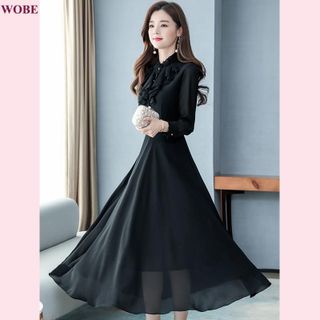 Váy trung niên cho mẹ sang trọng bigsize cao cấp dự tiệc thiết kế dáng xòe HN20