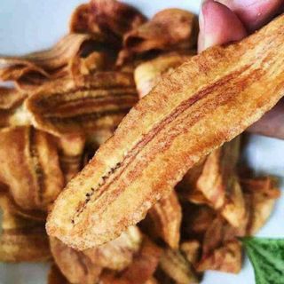 Chuối sấy Gia Lai 500gr không đường ngon, giòn rụm Snack Ăn Vặt