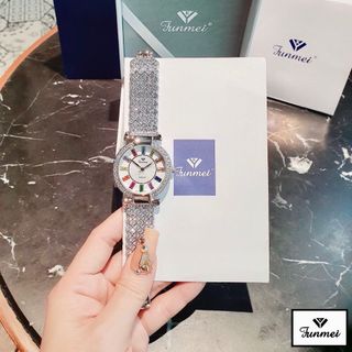 ĐỒNG HỒ NỮ CHÍNH NGẠCH FUNMEI F4604 ĐÍNH PHA LÊ FULLBOX HOÁ ĐƠN