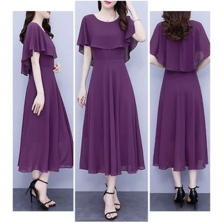 Đầm dự tiệc sang trọng bigsize cao cấp thiết kế dáng xòe đẹp, chất liệu voan cao cấp HN04