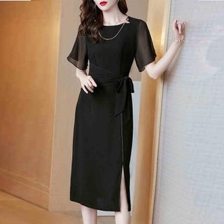 Đầm trung niên sang trọng bigsize cho mẹ phong cách Hàn Quốc cao cấp dự tiệc thiết kế dáng suông G16 Nữ Dress