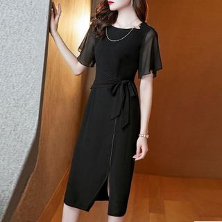 Đầm trung niên sang trọng bigsize cho mẹ phong cách Hàn Quốc cao cấp dự tiệc thiết kế dáng suông G16 Nữ Dress