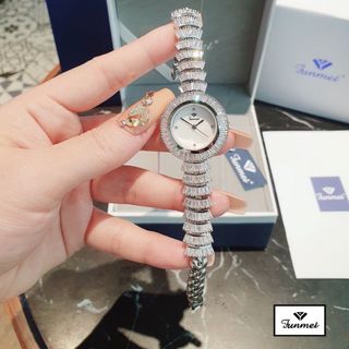 ĐỒNG HỒ NỮ CHÍNH HÃNG NHẬP CHÍNH NGẠCH FUNMEI F2049 ĐÍNH PHA LÊ FULLBOX HOÁ ĐƠN