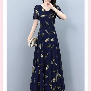 Đầm trung niên sang trọng cho mẹ bigsize thiết kế dáng xòe đẹp cao cấp dự tiệc - P06 Nữ Dress