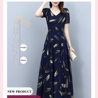 Đầm trung niên sang trọng cho mẹ bigsize thiết kế dáng xòe đẹp cao cấp dự tiệc - P06 Nữ Dress