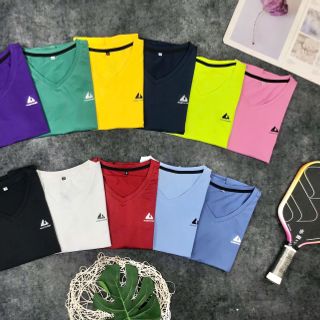 Áo nữ thể thao cổ tim Naqiy chất thun lạnh ( tuyển sỉ thể thao toàn quốc )