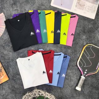 Áo nữ thể thao cổ tim Naqiy chất thun lạnh ( tuyển sỉ thể thao toàn quốc )