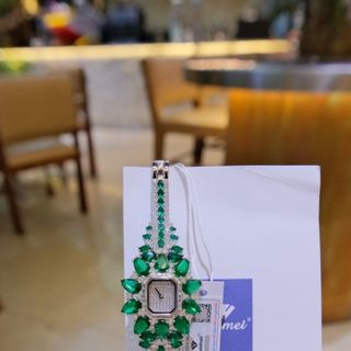 ĐỒNG HỒ NỮ CHÍNH HÃNG NHẬP CHÍNH NGẠCH FUNMEI F2174 MẶT VUÔNG ĐÍNH PHA LÊ FULLBOX HOÁ ĐƠN