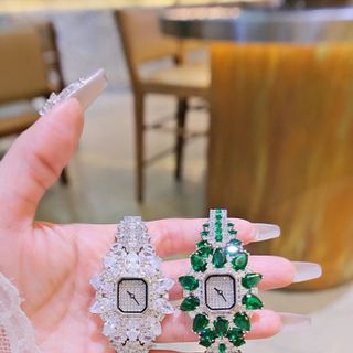 ĐỒNG HỒ NỮ CHÍNH HÃNG NHẬP CHÍNH NGẠCH FUNMEI F2174 MẶT VUÔNG ĐÍNH PHA LÊ FULLBOX HOÁ ĐƠN