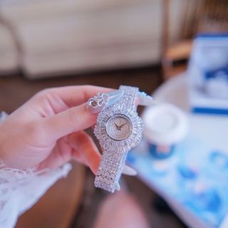 ĐỒNG HỒ NỮ CHÍNH HÃNG NHẬP CHÍNH NGẠCH FUNMEI F5585 ĐÍNH PHA LÊ FULLBOX  HOÁ ĐƠN