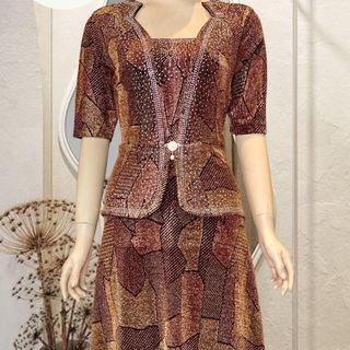 Đầm dạ hội trung niên dự tiệc sang trọng vải nhũ kim sa tặng mẹ co giãn bigsize FREESIZE TỪ 50kg đến 80kg A24