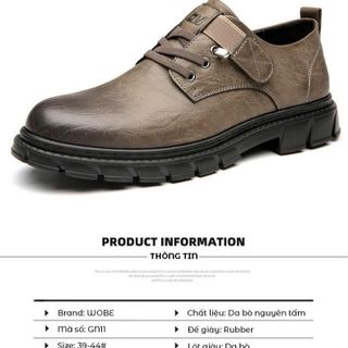 Giày Da Nam Công Sở Thường Ngày Thoáng Khí,Giày Đế Mềm - GN11