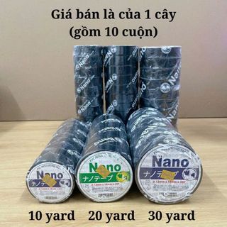 CUỘN BĂNG KEO ĐEN CÁCH ĐIỆN NHẬT BẢN 10YA (1 CÂY 10 CUỘN)