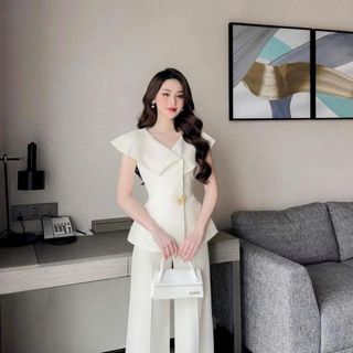 Set áo gile + quần đùi tây, chất liệu cotton lạnh mềm mại, dày dặn, set công sở thanh lịch, sang trọng HN53