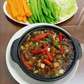 MẮM KHO QUẸT TÔM KHÔ, TÓP MỠ , THỊT BA CHỈ