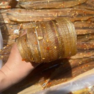 Khô cá hố tẩm vị 500gr, khô cá thịt dai, ngom, dùng cùng mắm me Food