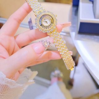 ĐỒNG HỒ NỮ CHÍNH HÃNG FUNMEI F2128 ĐÁ SWA XOAY FULLBOX HOÁ ĐƠN