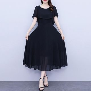 Đầm dự tiệc sang trọng bigsize cao cấp thiết kế dáng xòe đẹp, chất liệu voan cao cấp HN04