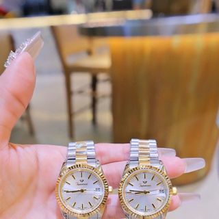 ĐỒNG HỒ NỮ CHÍNH HÃNG CHÍNH NGẠCH FUNMEI F2085 DÂY THÉP NIỀNG KHÍA FULLBOX HOÁ ĐƠN