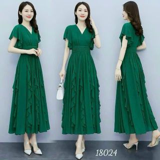 Váy trung niên WOBE cho mẹ sang trọng bigsize cao cấp dự tiệc thiết kế dáng xòe P15