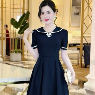 Đầm dự tiệc sang trọng, đầm công sở thanh lịch, dáng xoè che khuyết điểm, cotton lạnh mềm mại N69