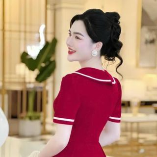 Đầm dự tiệc sang trọng, đầm công sở thanh lịch, dáng xoè che khuyết điểm, cotton lạnh mềm mại N69