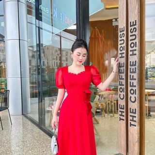 Đầm thiết kế dáng xoè với chất liệu umi co gian cao cấp, mềm mại, sang trong,thanh lịch N26