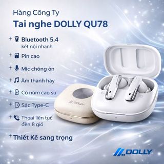 Tai Nghe bluetooth không dây DOLLY QU78,Hàng Công Ty,Thiết kế đẹp,âm thanh hay tích hợp mic chống ồn