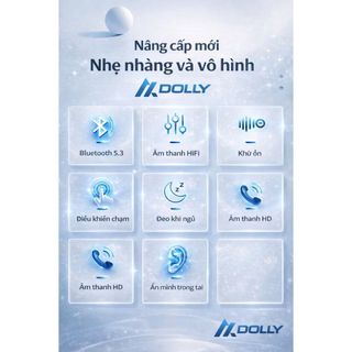 Tai Nghe bluetooth không dây DOLLY QU78,Hàng Công Ty,Thiết kế đẹp,âm thanh hay tích hợp mic chống ồn