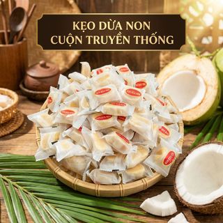 KẸO DỪA NON CUỘN TRUYỀN THỐNG – DẺO THƠM KHÓ CƯỠNG 500G - WINNIE HOUSE
