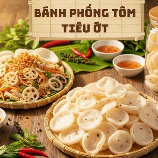 BÁNH PHỒNG TÔM TIÊU ỚT ĐẦY HƯƠNG VỊ 500G - WINNIE HOUSE