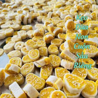 KẸO DỪA NON CUỘN SẦU RIÊNG 500G, THƠM BÉO TỰ NHIÊN - WINNIE HOUSE