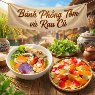 BÁNH PHỒNG TÔM RAU CỦ SA ĐÉC 500G - WINNIE HOUSE